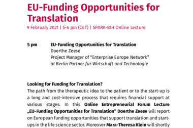 9 February 2021: Entrepreneurial Forum Announcement